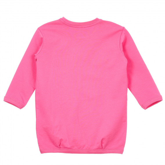 Памучна блуза с брокатен надпис за бебе, розова Chicco 246388 4