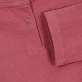 Памучна блуза с брокатен надпис за бебе, тъмно розова Chicco 246431 3