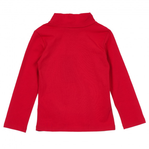 Памучна блуза тип поло за бебе, червена Chicco 246440 4