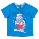 Памучна тениска за бебе, синя Chicco 246445 