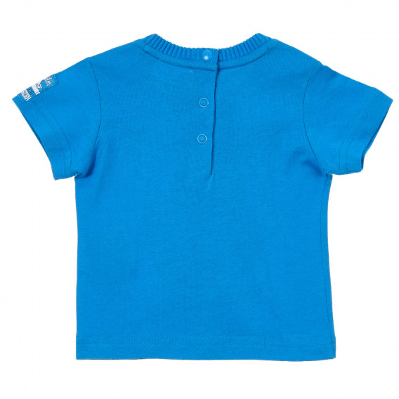 Памучна тениска за бебе, синя Chicco 246448 4