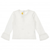 Памучна блуза с широки ръкави за бебе, бяла Chicco 246449 