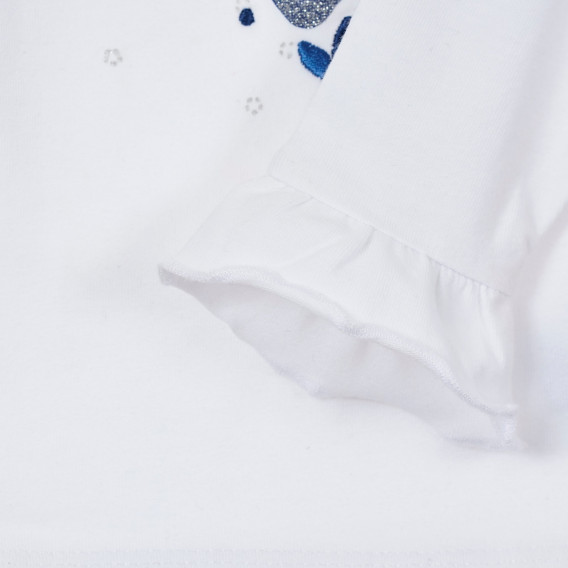 Памучна блуза за бебе, бяла Chicco 246463 3