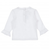 Памучна блуза за бебе, бяла Chicco 246464 4
