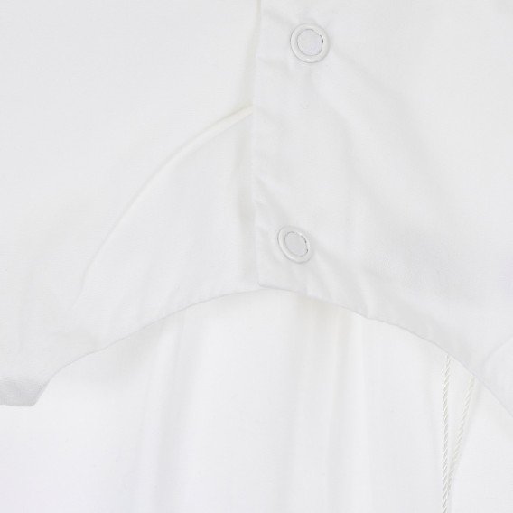 Памучна блуза с къдрички за бебе, бяла Chicco 246471 3