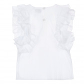 Памучна блуза за бебе, бяла Chicco 246487 4