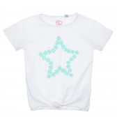 Памучна тениска със звезда, бяла Chicco 246504 