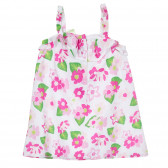 Памучна рокля на цветя за бебе, многоцветна Chicco 246551 4