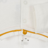Памучна блуза с оранжеви акценти за бебе, бяла Chicco 246566 3
