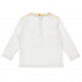 Памучна блуза с оранжеви акценти за бебе, бяла Chicco 246567 4