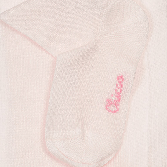 Памучен чорапогащник за бебе, цвят: розов  Chicco 246587 4