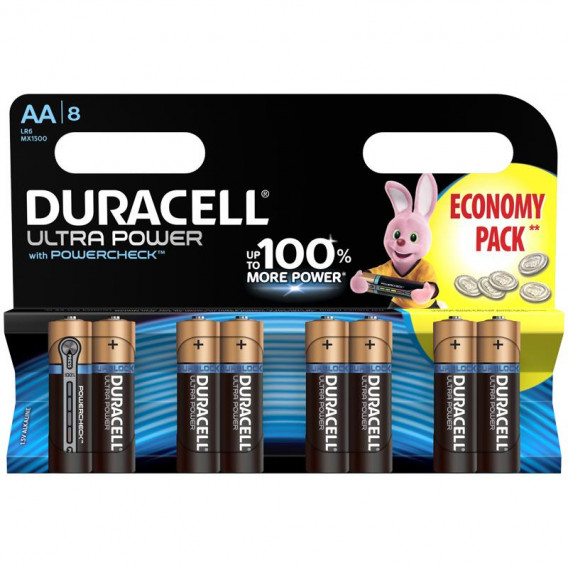 Батерии Ultra Power, АА, LR6, 8 бр. Duracell 246752 