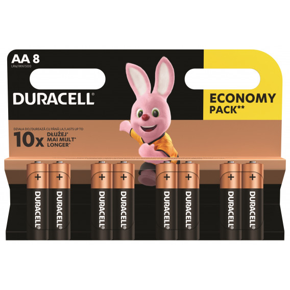 Алкални батерии, AA, LR6, 8 бр. Duracell 246756 
