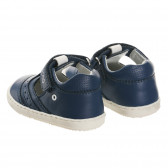 Кожени обувки с бели акценти, сини Chicco 246819 2
