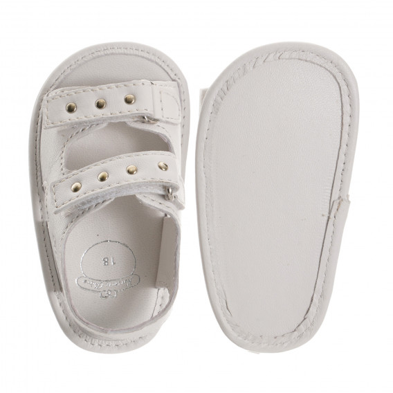 Кожени сандали за бебе, бели Chicco 246992 3