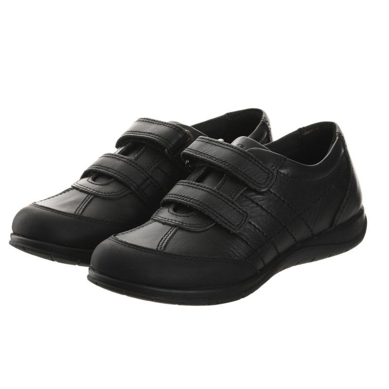 Кожени обувки с велкро лепенки, черни  247040