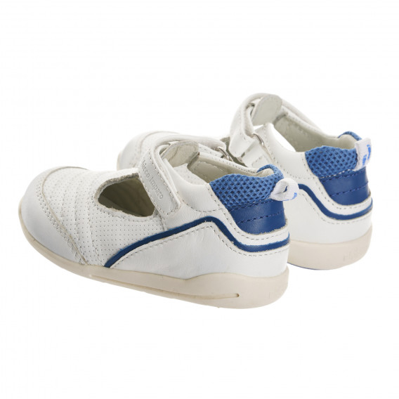 Кожени обувки за бебе, бели Chicco 247086 2