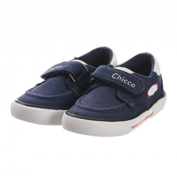 Обувки за бебе с апликация, тъмно сини Chicco 247106 