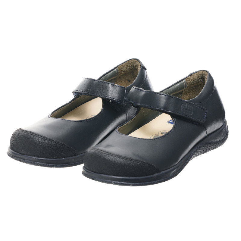 Кожени обувки балеринки, тъмно сини  247160