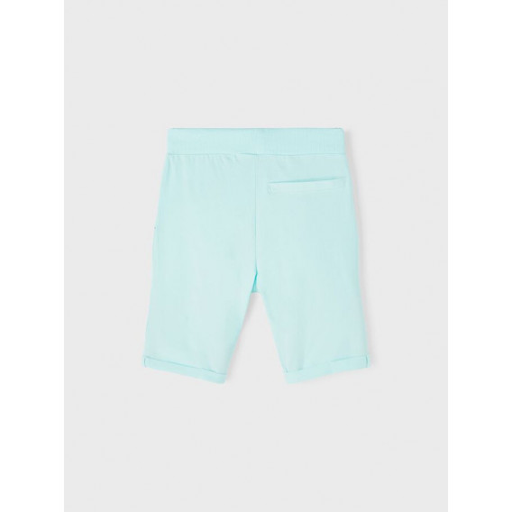 Къси панталони от органичен памук, светло сини Name it 247572 2