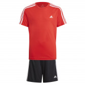 Комплект тениска и къси панталони D2M AEROREADY, червено и черно Adidas 247693 