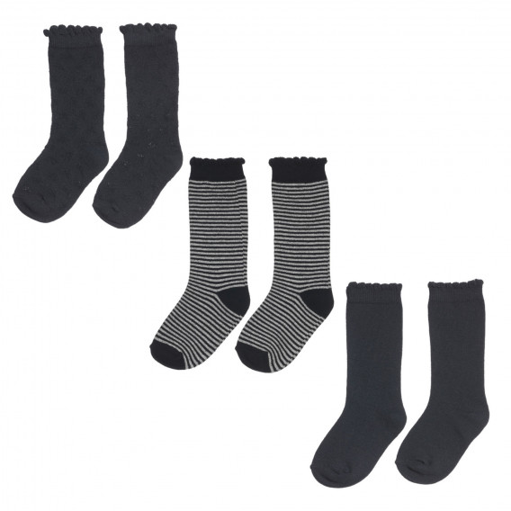 Комплект памучни чорапи за бебе, черни Chicco 247765 6