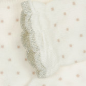 Памучни чорапи с блестящи акценти за бебе, бели Chicco 247882 2