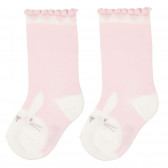 Памучен комплект от два броя чорапи с къдрички за бебе Chicco 247883 2