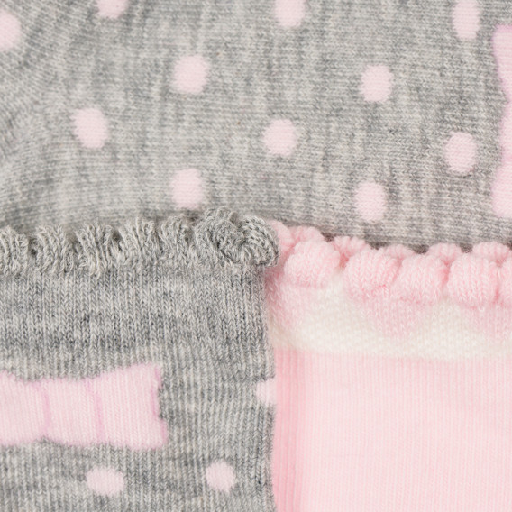 Памучен комплект от два броя чорапи с къдрички за бебе Chicco 247885 4