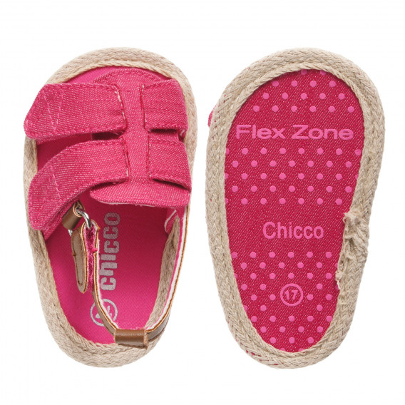 Буйки тип сандали за бебе, розови Chicco 247927 3