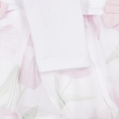 Памучна рокля с флорални мотиви за бебе, бяла Chicco 248036 2