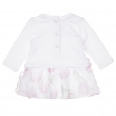 Памучна рокля с флорални мотиви за бебе, бяла Chicco 248037 4