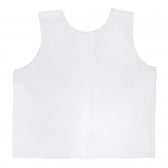 Памучна блуза без ръкави за бебе, бяла Chicco 248254 