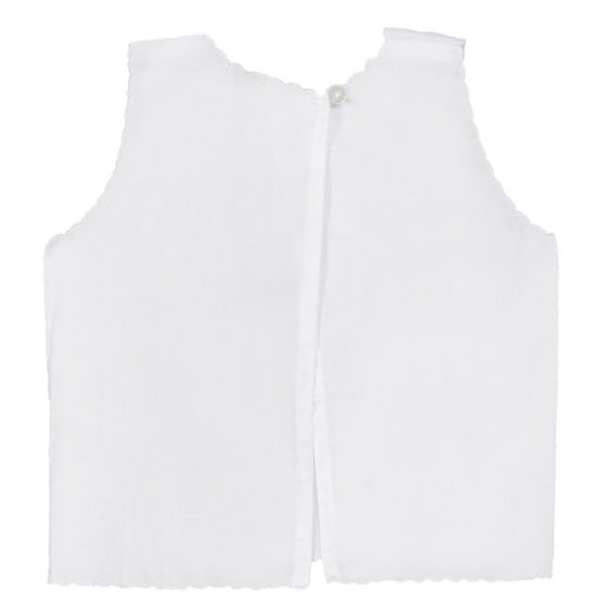 Памучна блуза без ръкави за бебе, бяла Chicco 248257 4
