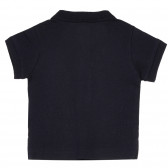 Памучна тениска с яка за бебе, тъмно синя Chicco 248301 4