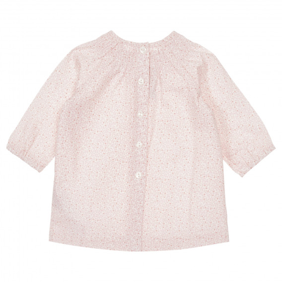 Памучна рокля за бебе, розова Chicco 248305 4