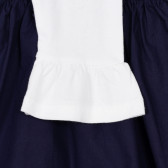 Памучна рокля в бяло и синьо Chicco 248312 3