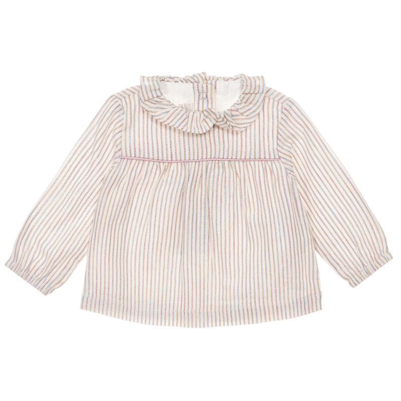 Раирана блуза с блестящи нишки за бебе, многоцветна  248326