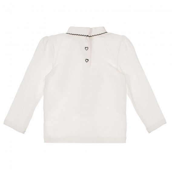 Памучна блуза с мече за бебе, бяла Chicco 248349 4