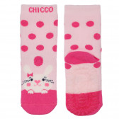 Чорапи с принт на заек, розови Chicco 248480 