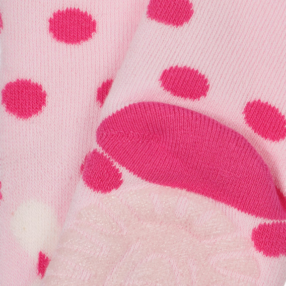 Чорапи с принт на заек, розови Chicco 248481 2