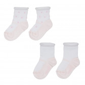 Комплект от два броя чорапи за бебе, бели Chicco 248492 