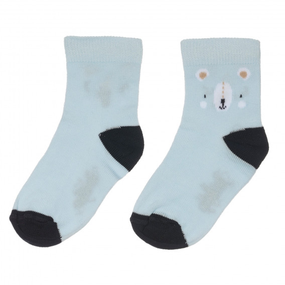 Комплект от два чифта чорапи за бебе, сини Chicco 248506 2