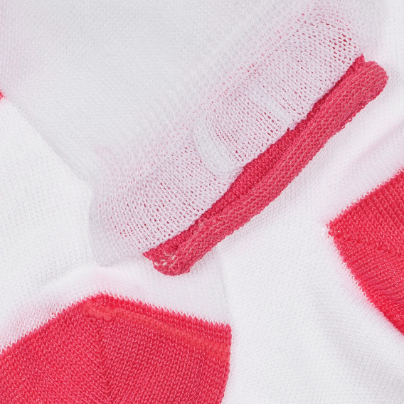 Чорапи с червени акценти за бебе, бели Chicco 248517 2