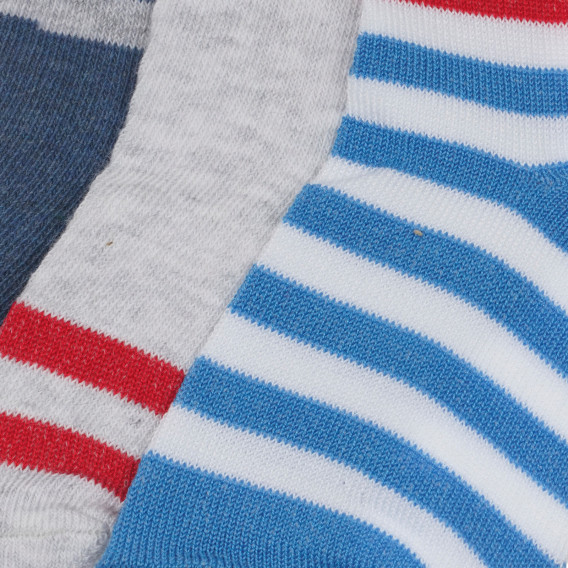 Комплект от три чифта чорапи в синьо и сиво Chicco 248519 2