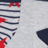 Комплект от два чифта чорапи със звезди в сиво и синьо Chicco 248529 2