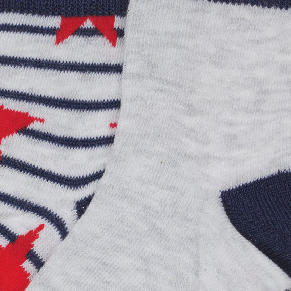 Комплект от два чифта чорапи със звезди в сиво и синьо Chicco 248529 2