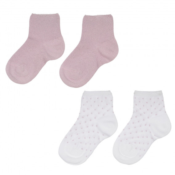 Комплект от два чифта чорапи с блестящи нишки за бебе Chicco 248532 