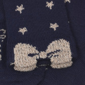 Чорапи с бродерия за бебе, тъмно сини Chicco 248576 2