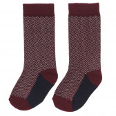 Раирани чорапи за бебе в червено и бяло Chicco 248577 